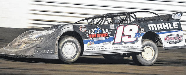 Courtesy photo
                                Ryan Gustin has earned five podium finishes in 2021, so far, and earned a preliminary win during the Prairie Dirt Classic but is still searching for his first career Series win. His best chance came in August at Sharon Speedway, when he settled for second after an epic back-and-forth battle with Kyle Larson, where Gustin almost passed the NASCAR star for the lead on the outside in Turn 3.