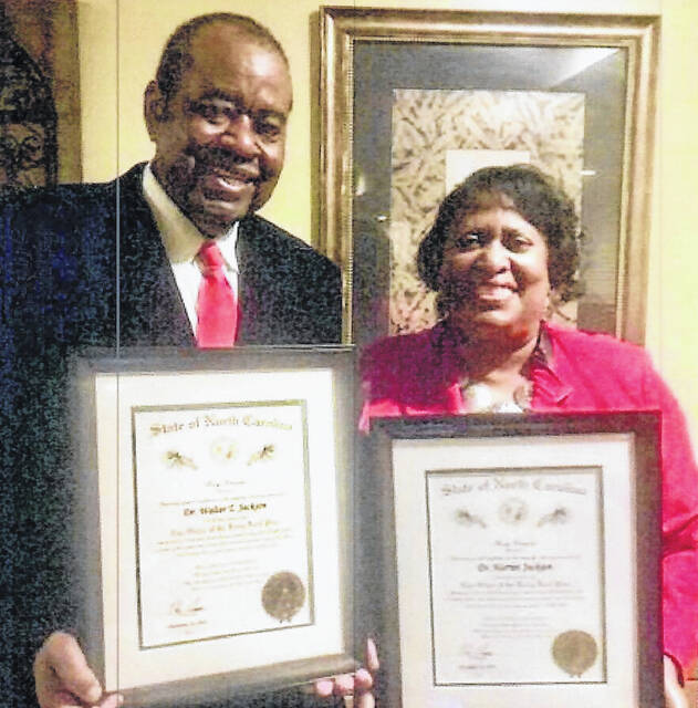 129371369_web1_LongLeafPine
Drs. Walter T. Jackson, Ill and Harriet M. Jackson were recognized Thursday night during the Scotland County Democratic Party annual Dinner.
Submitted photo