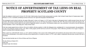 2022 Scotland County Taxes