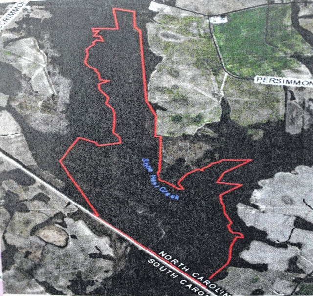 129666988_web1_IMG_3204
Shown is the property line for the proposed site of the bomb disposal training facility in the swamps of Rowland. neighbors fear the facility will be a hazard to the environment.