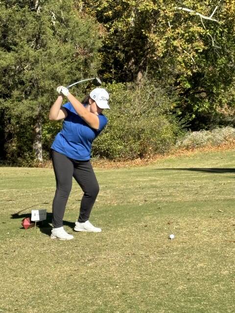 130084579_web1_IMG_8527
Scotlands Claire Smith swings her club during Mondays 3A Central Regional at The Valley Golf Course in Burlington.
Contributed by Megan Jernigan
