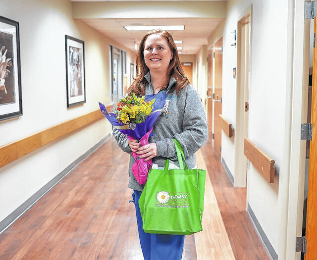 130153502_web1_JessicaDaisyAward-18
Scotland Health honors a DAISY Award recipient quarterly. This quarters DAISY Award honoree is Jessica Sides, a nurse at Scotland Cancer Treatment Center.
Courtesy photo