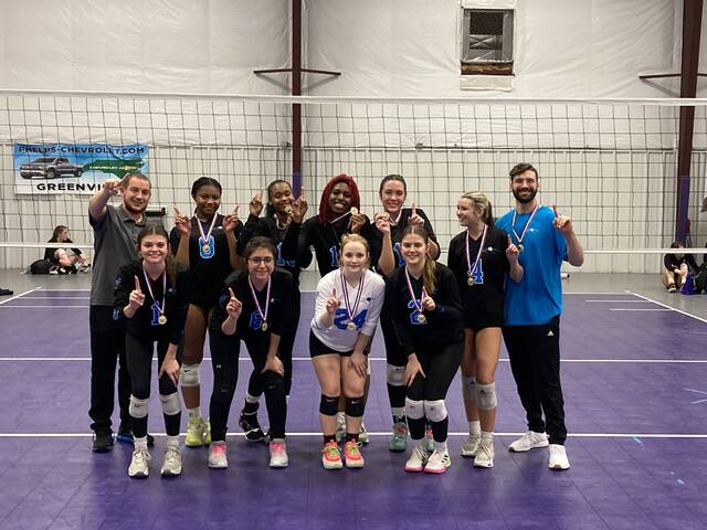 130281049_web1_IMG_5196
Scotland volleyball player Reagan Malpass (furthest left on bottom row) helped the Sandhills Lighting 17U volleyball team win its first regional tournament in Greenville on Saturday. The team consists of players from Overhills, Pinecrest, Purnell Swett, Hoke County, Grays Creek, Northwood Temple Academy and Scotland, They went 3-0 in pool play, defeating Carolina Power, N.C. Coastal and RAVC 17. The Sandhills Lighting then defeated Firecracker 17 Red in the semifinals before beating Stanley Extreme 17U for the championship.
Contributed by Charity Allums Malpass