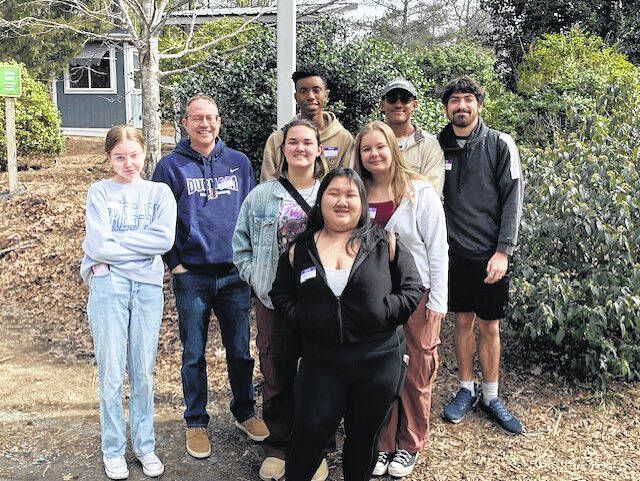 130417334_web1_thumb-be200f367cfc826554a87c8a3c69eee2
On Feb. 18 and 19, SEarCH students participated in the third annual Youth Climate Summit, hosted by the Museum of Life & Science in Durham. Shown are Caroline Hicks, left, Scott Hicks, Jacquelyn Rankin, Jaeden Williams, Alexus Lee, Aubrey Blackwood, Landon Malloy, and Nicholas Weigelt.