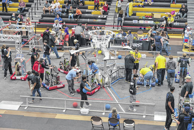 130439954_web1_Robotics
Students from 30 high school and community robotics teams will compete for bragging rights and a chance to qualify for the state championship at the FIRST North Carolina Robotics Competition that will be held at The University of North Carolina at Pembroke.
Courtesy photo | UNCP