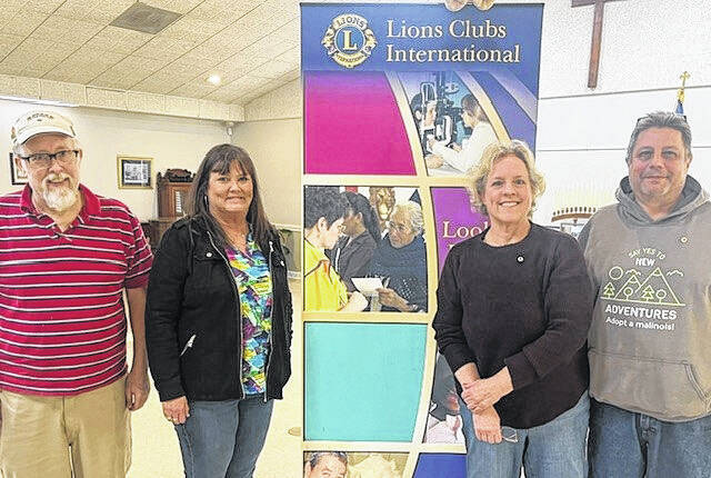 130567723_web1_Lions
The Scotland County Lions Club elected its officers for the new year during their April 22 meeting. Shown is the Lions Treasurer John Stewart, left, President Kim Driggers, Secretary Melissa Swarbrick and Vice President John Swarbrick. The Scotland Lions meet at Old Laurel Hill Presbyterian Church on the first and third Mondays of each month.
Courtesy photo