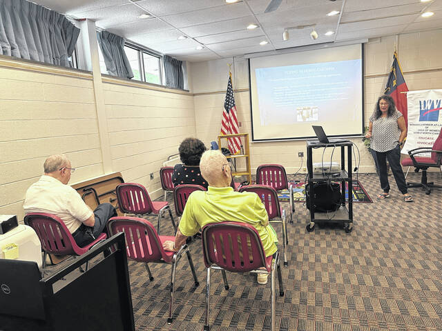 130871127_web1_Voting-Class
The Scotland County Memorial Library partnered with the League of Womens Voters of NC Mid Sandhills Unit for two voter education sessions with Board of Elections Director Dell Parker.
Katelin Gandee | Scotland County Memorial Library