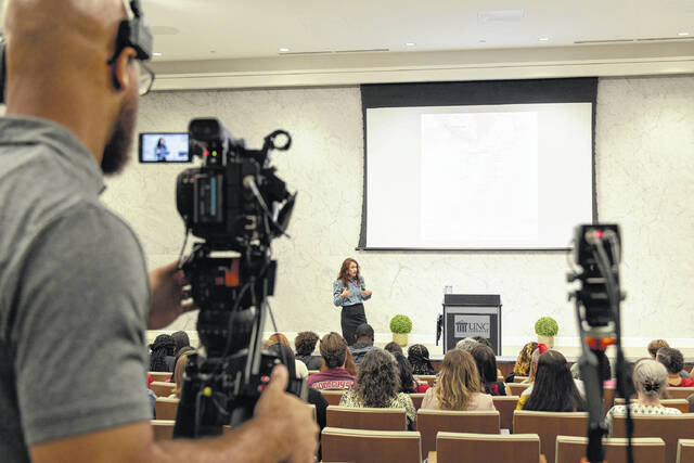 130897917_web1_Lectures-in-History-C-SPAN-Dr-Jamie-Myers-2024_09_05-_3_19487--mx
On Thursday, a film crew with C-SPAN was on The University of North Carolina at Pembrokes campus filming history professor Jamie Myers class and her thought-provoking lecture on southeastern Native people in the 18th century.
Courtesy photos | UNCP