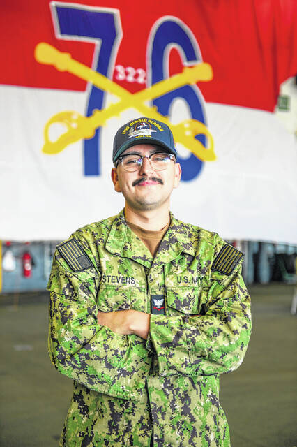 130899662_web1_Stevens
Petty Officer 3rd Class Matthew Stevens, a native of Laurinburg, North Carolina, serves aboard the aircraft carrier, USS Ronald Reagan.
Courtesy photo | U.S. Navy
