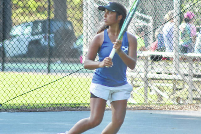 130902028_web1_Tennis-Pic-vs-Richmond
The Lady Scots took three singles and one doubles matchup in a close 5-4 loss in Richmond on Tuesday afternoon.
Courtesy Photo | Deon Cranford