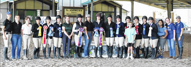 130949401_web1_image002
The St. Andrews University Hunter Seat Equestrian Team started their new season on Saturday.
Courtesy Photo