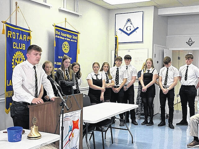 130979516_web1_Oban
Twelve Oban High School students and chaperons each shared their thoughts about coming to America and how special and welcoming the community and host families have been.
Courtesy photo | Laurinburg Rotary