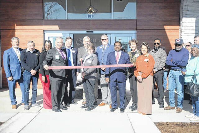 131266668_web1_Ribbon-practice
Scotland Health Care System officials join community leaders in cutting the ribbon on the Laurinburg Family Practice and Urgent Care, a consolidation of Wolonick Family Practice and Harris Family Practice. The new facility, which went into operation on Monday, is located at 101 Plaza Road. For more information or to schedule an appointment call 910-276-6767.