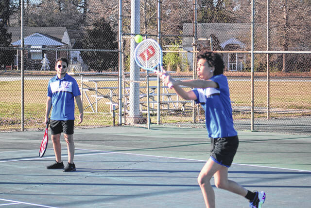 131359069_web1_IMG_4083
The Scotland boys tennis team dropped two games on the road to Pinecrest Tuesday afternoon. The Scots won two doubles matchups in the second contest.
Andrew Smolar | The Laurinburg Exchange