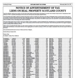 Scotland County & City of Laurinburg Taxes