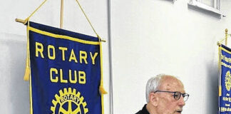 
			
				                                Ed Lemieux, executive director for Habitat for Humanity of Scotland County, speaks before the Laurinburg Rotary Club.
 
			
		