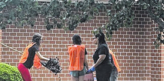 
			
				                                Students bag leaves at Spring Hill Middle School during Community Care Day.
 
			
		