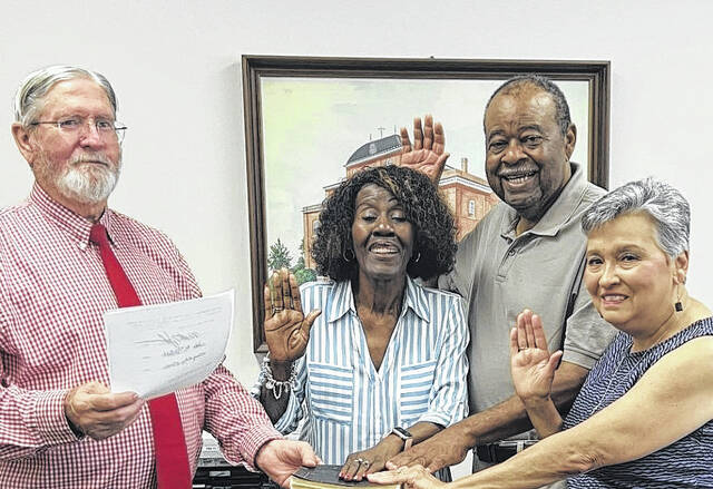 Shown are Clerk of Court Philip McRae, and Scotland County Jury Commissioners Ida McGill, Dr. Walter Jackson, and Mary Helen Norton.
                                 Courtesy photo | Scotland County Clerk of Court