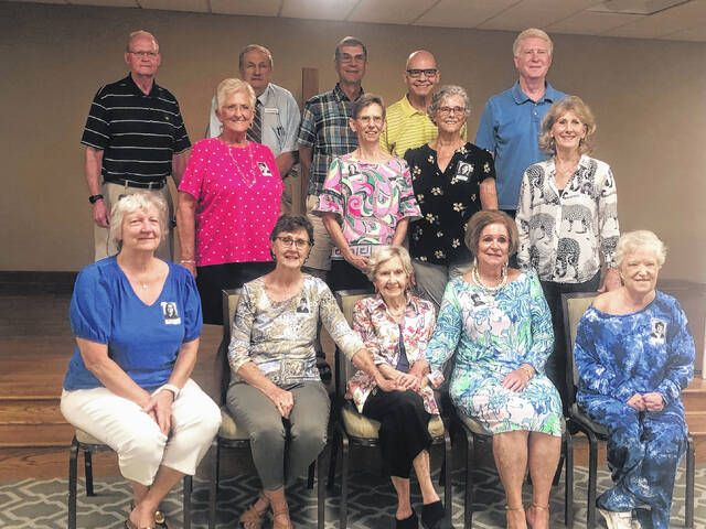 131690042_web1_unnamed--1-
Members of the 1968 and 1970 Scotland High School girls basketball teams, along with their husbands and Coach Mary K.Ollis, center, reunite after more than 50 years.
Travis Petty Jr | The Laurinburg Exchange