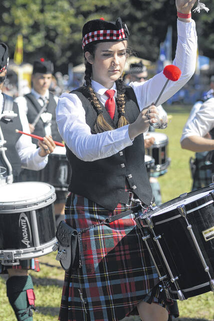 131820137_web1__DSC2964--1-
Performers take part in the 2024 Scotland County Highland Games at the John Blue House grounds in Laurinburg. This years games return Saturday with athletic contests, piping, dancing and more.
File photo | The Laurinburg Exchange
