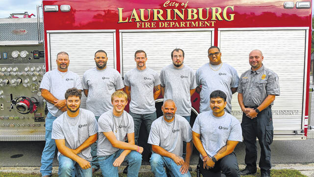 131827472_web1_Fire-Academy_FA2025
Shown are the nine firefighters who completed the Fire Academy at Richmond Community College after more than 400 hours of training over this past year. Firefighters in the academy were from the Laurinburg Fire Department, Rockingham Fire Department, North Side Fire Department and Gibson Fire Department.
Courtesy photo | Via RichmondCC
