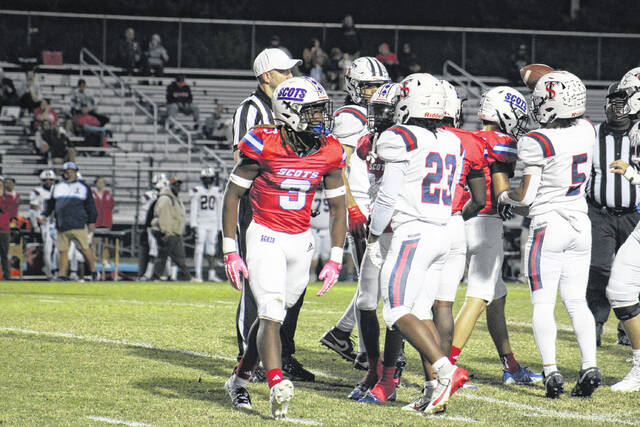 131857763_web1_IMG_1554
Scotland Highs senior linebacker Kymani Atiles (3) named the states top tackle leader, showcasing his dominance on defense.
Travis Petty Jr | The Laurinburg Exchange