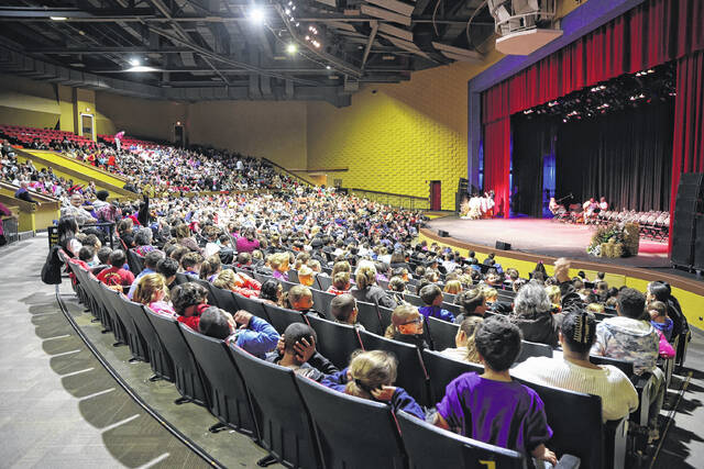 <p>More than 3,000 students attended the Nov. 20 cultural showcase, co-sponsored by the Givens Performing Arts Center and the Lumbee Tribe of North Carolina. </p>
<p>Courtesy photo | UNCP</p>