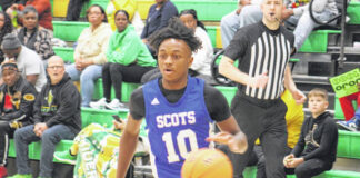 
			
				                                Sophomore Nazire Campbell (10) explodes up the floor on a fast break in the first quarter against Richmond on Dec. 12, 2025.
                                 Travis Petty Jr | The Laurinburg Exchange

			
		