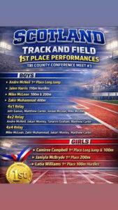 Scotland track earns several first-place finishes