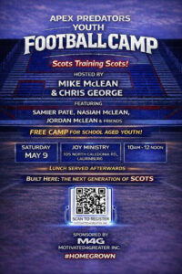 Scotland High players to host football camp on May 9