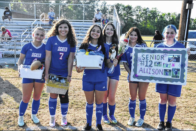 Scotland seniors pose together for senior night picture.
                                 Courtesy Photo