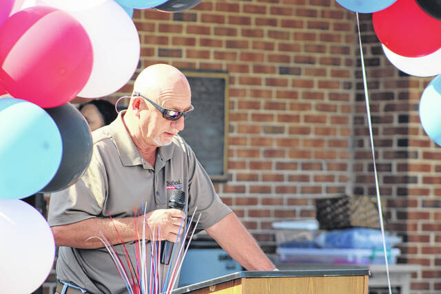 County officials and staff gather Friday for a ribbon cutting marking the launch of the consolidated Health and Human Services agency in Scotland County.
                                 Tomeka Sinclair | The Laurinburg Exchange