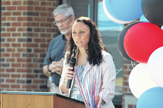 County officials and staff gather Friday for a ribbon cutting marking the launch of the consolidated Health and Human Services agency in Scotland County.
                                 Tomeka Sinclair | The Laurinburg Exchange