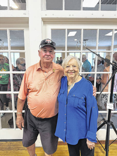 Bill Hill, left, and Linda McQueen pose for a photo. Hill is the committee chair, while McQueen is the co-founder of Hospice.
                                 Travis Petty Jr | The Laurinburg Exchange