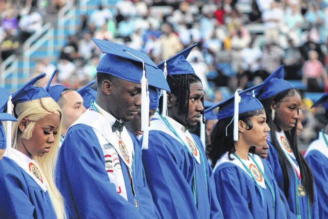 After one final lap around Pate Stadium, members of the Scotland High School Class of 2026 gathered Friday evening to celebrate a milestone years in the making. The commencement ceremony recognized 293 graduates and honored the teachers, staff, family members and friends who helped them along the way.
                                 Photos by Tomeka Sinclair | The Laurinburg Exchange