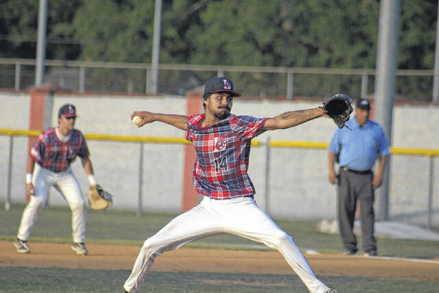 Highland Hooligans Jaythan Locklear throws a pitch against the Cape Fear Ghost Crabs on June 12, 2026, at Legion Park.
Travis Petty Jr | The Laurinburg Exchange