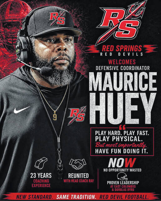 Huey leaves Scotland for defensive coordinator role at Red Springs